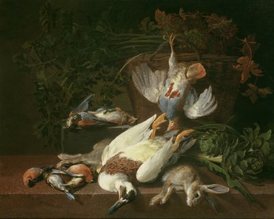 Still of Game and Vegetables by Hieronymus the Elder Galle